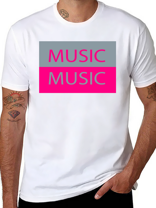 Music Graphic T-Shirt - Black Cotton Tee