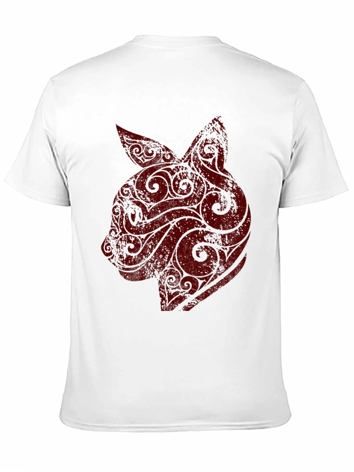 Mens Black T-Shirt with Red Rabbit Graphic