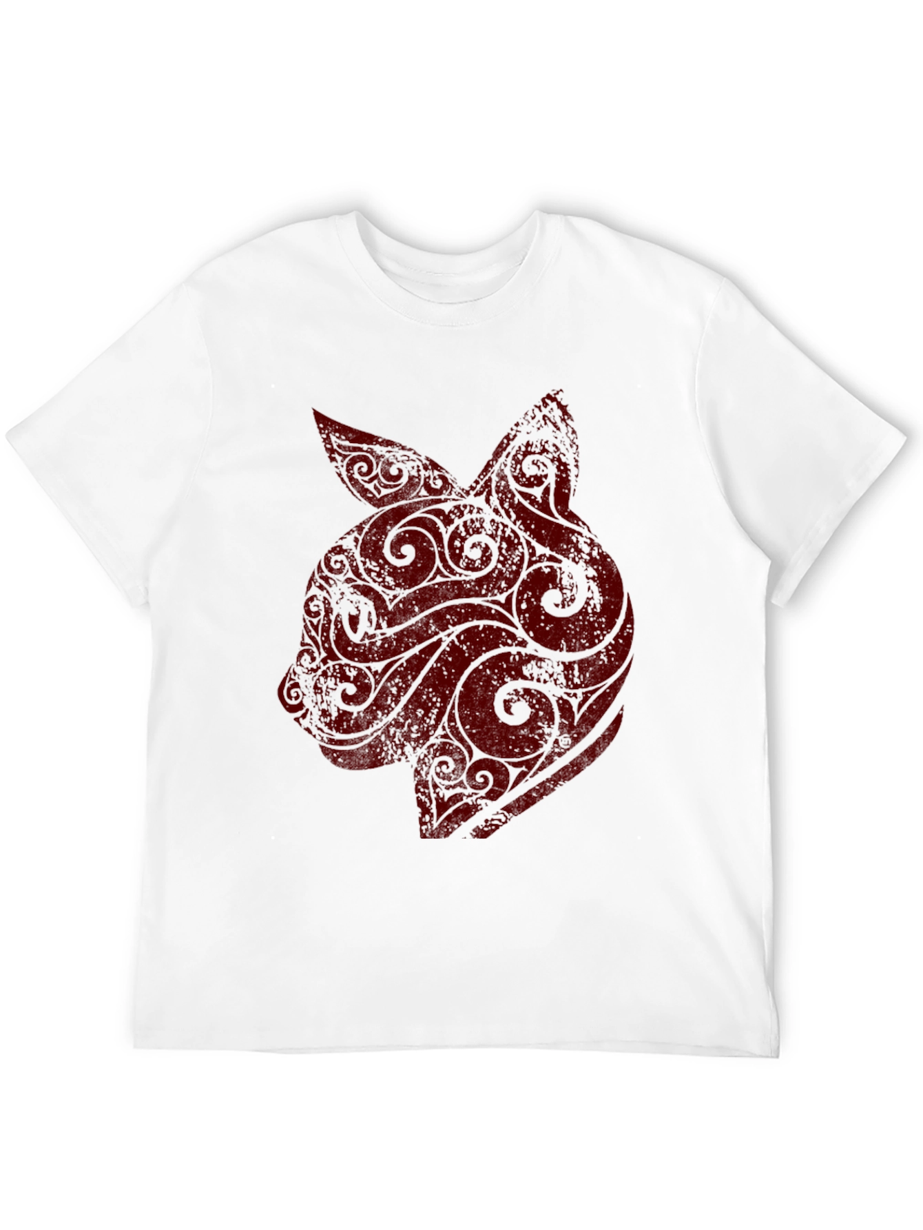 Mens Black T-Shirt with Red Rabbit Graphic