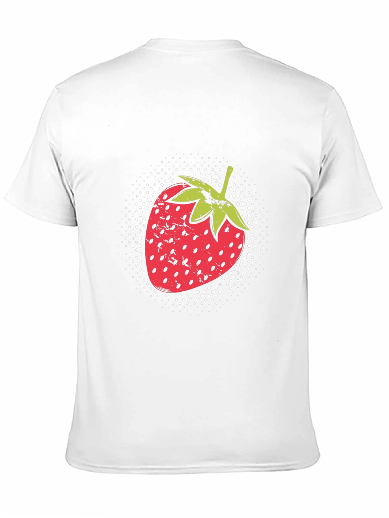 Strawberry Graphic Print Black T-Shirt