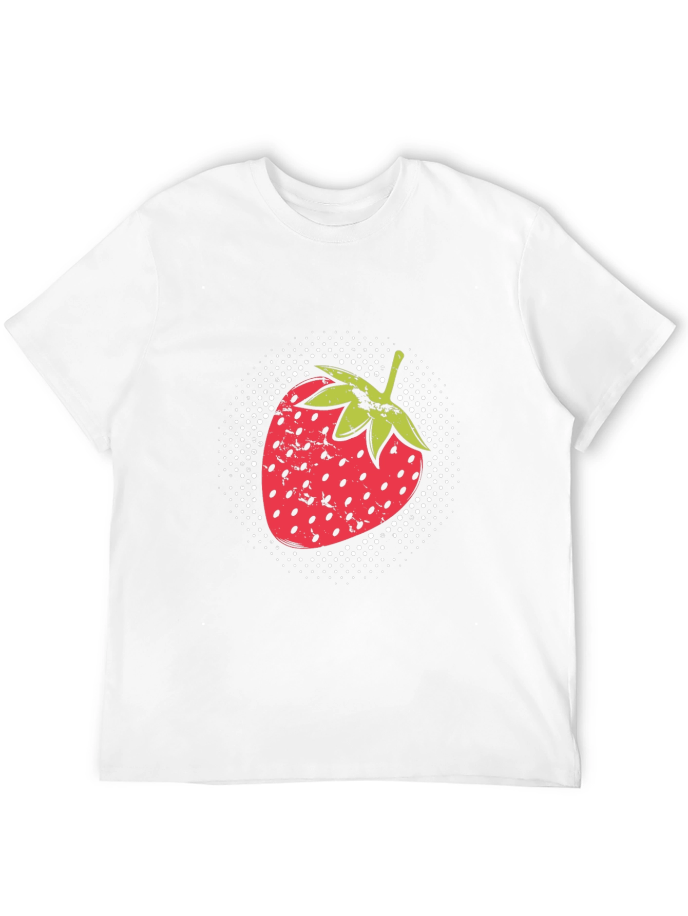 Strawberry Graphic Print Black T-Shirt