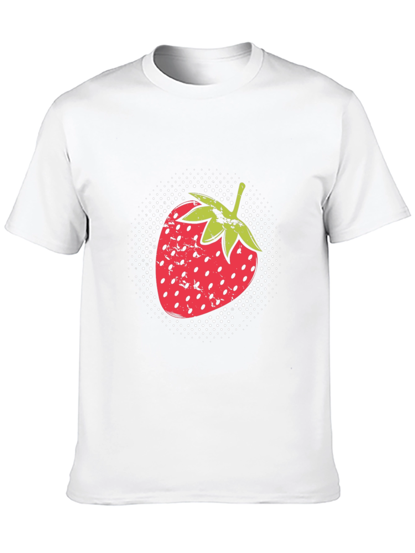 Strawberry Graphic Print Black T-Shirt