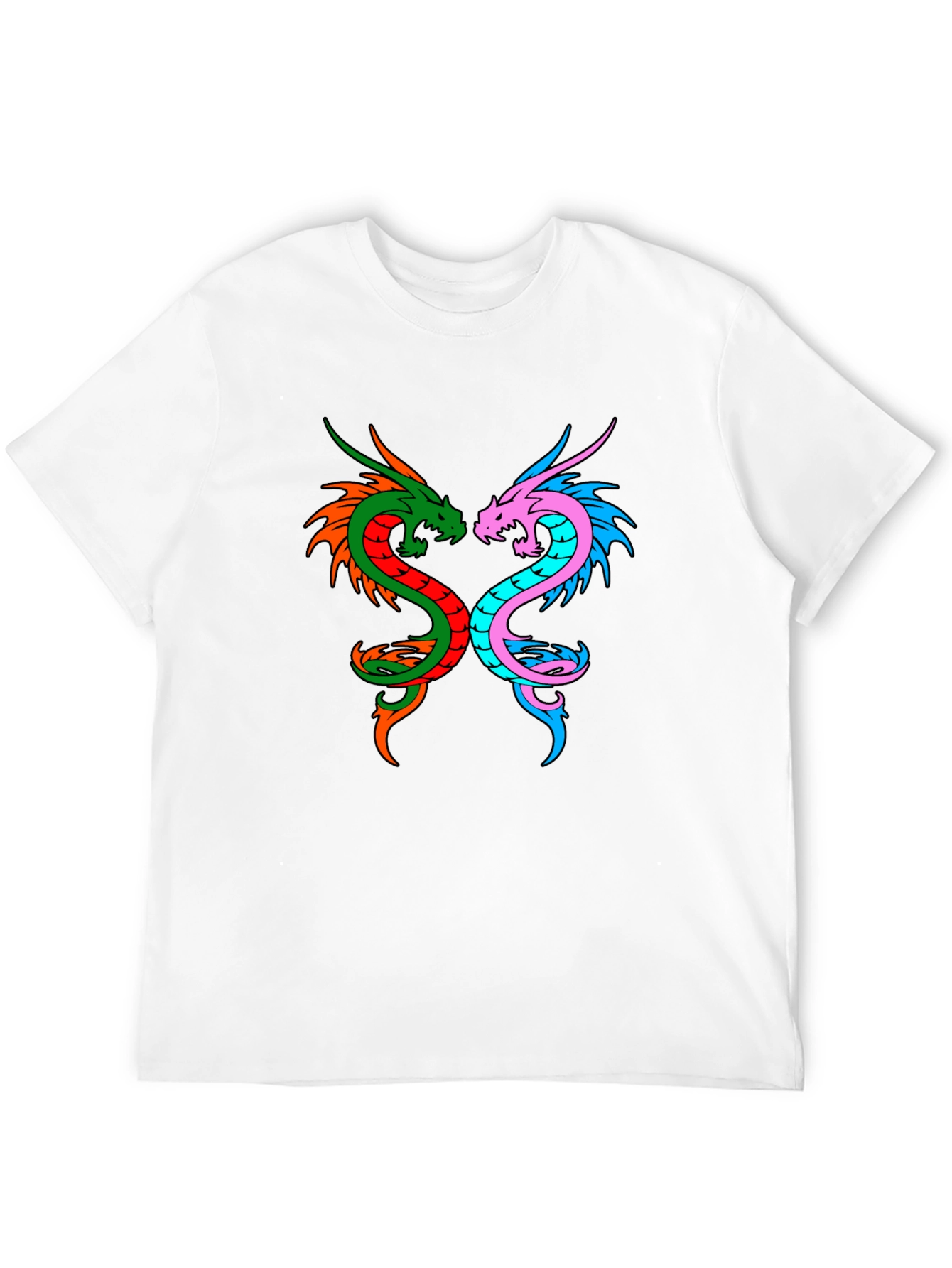 Dragon Yin Yang Graphic Tee - Black