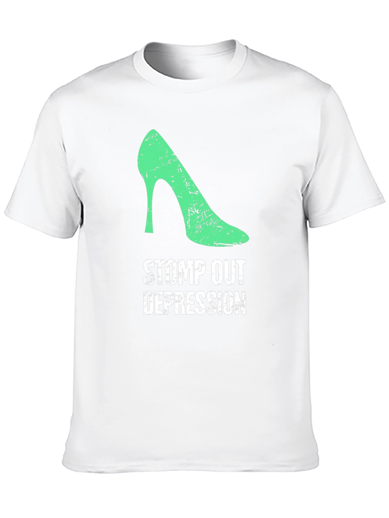 Stomp Out Depression T-Shirt - High Heel Design