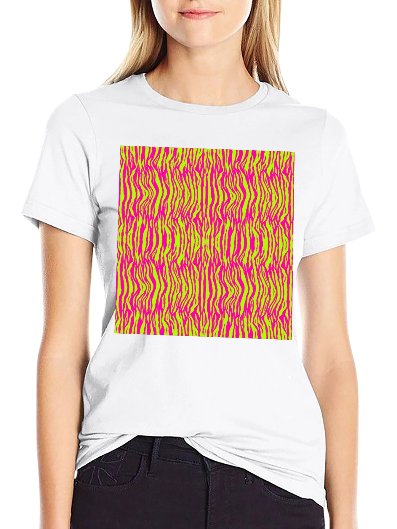 Zebra Stripe Pattern T-Shirt