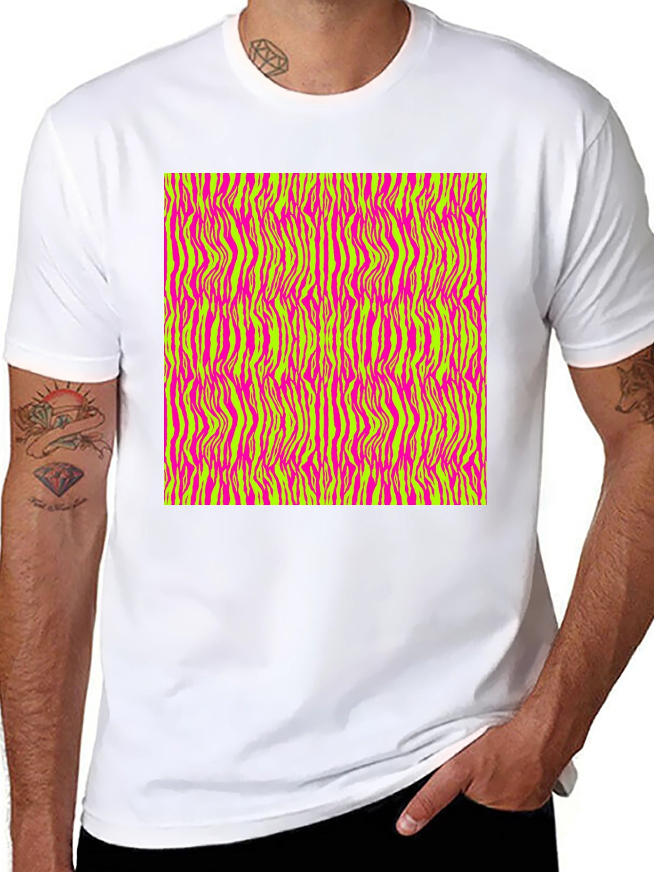 Zebra Stripe Pattern T-Shirt