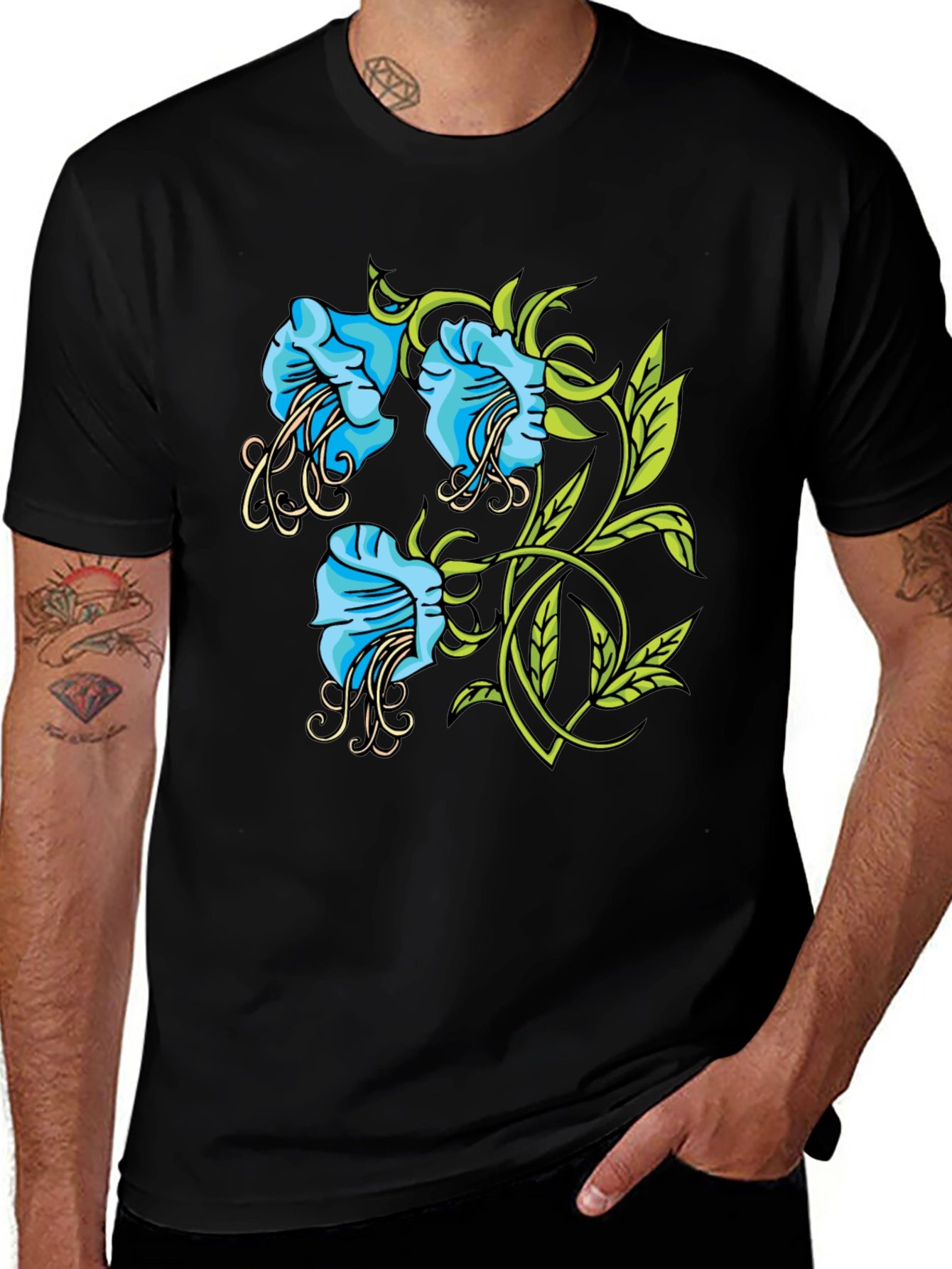 Floral Graphic T-Shirt - Unique Botanical Design