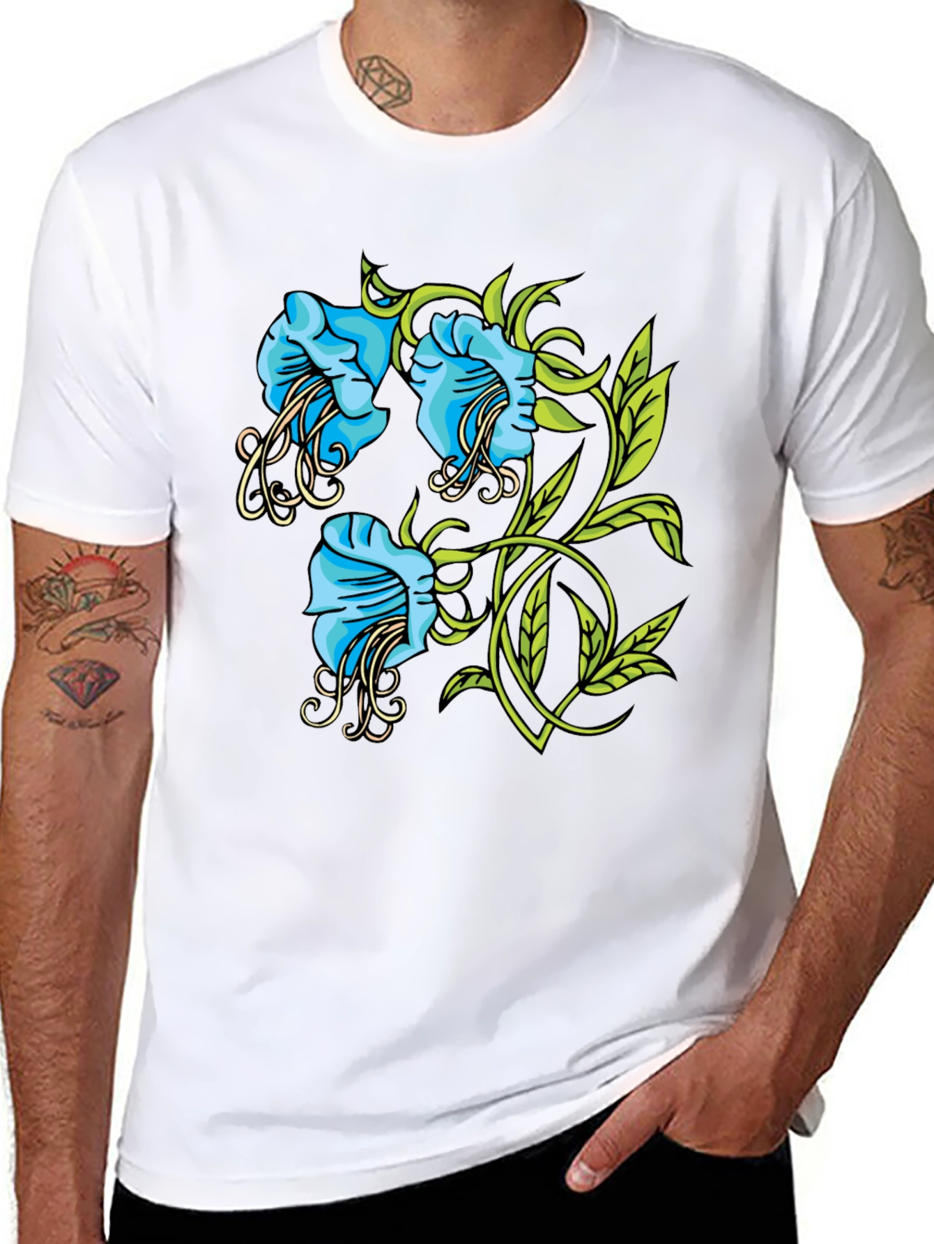 Floral Graphic T-Shirt - Unique Botanical Design