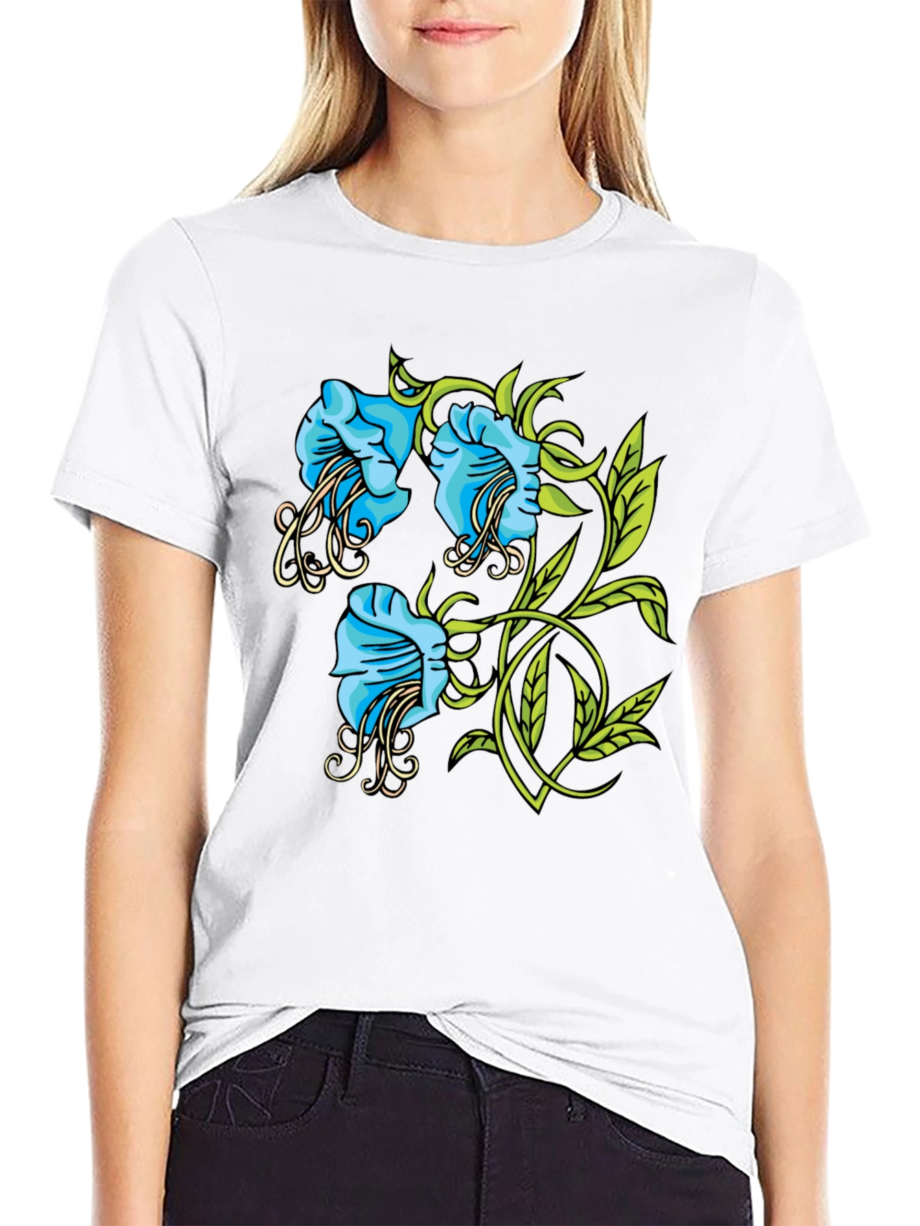 Floral Graphic T-Shirt - Unique Botanical Design