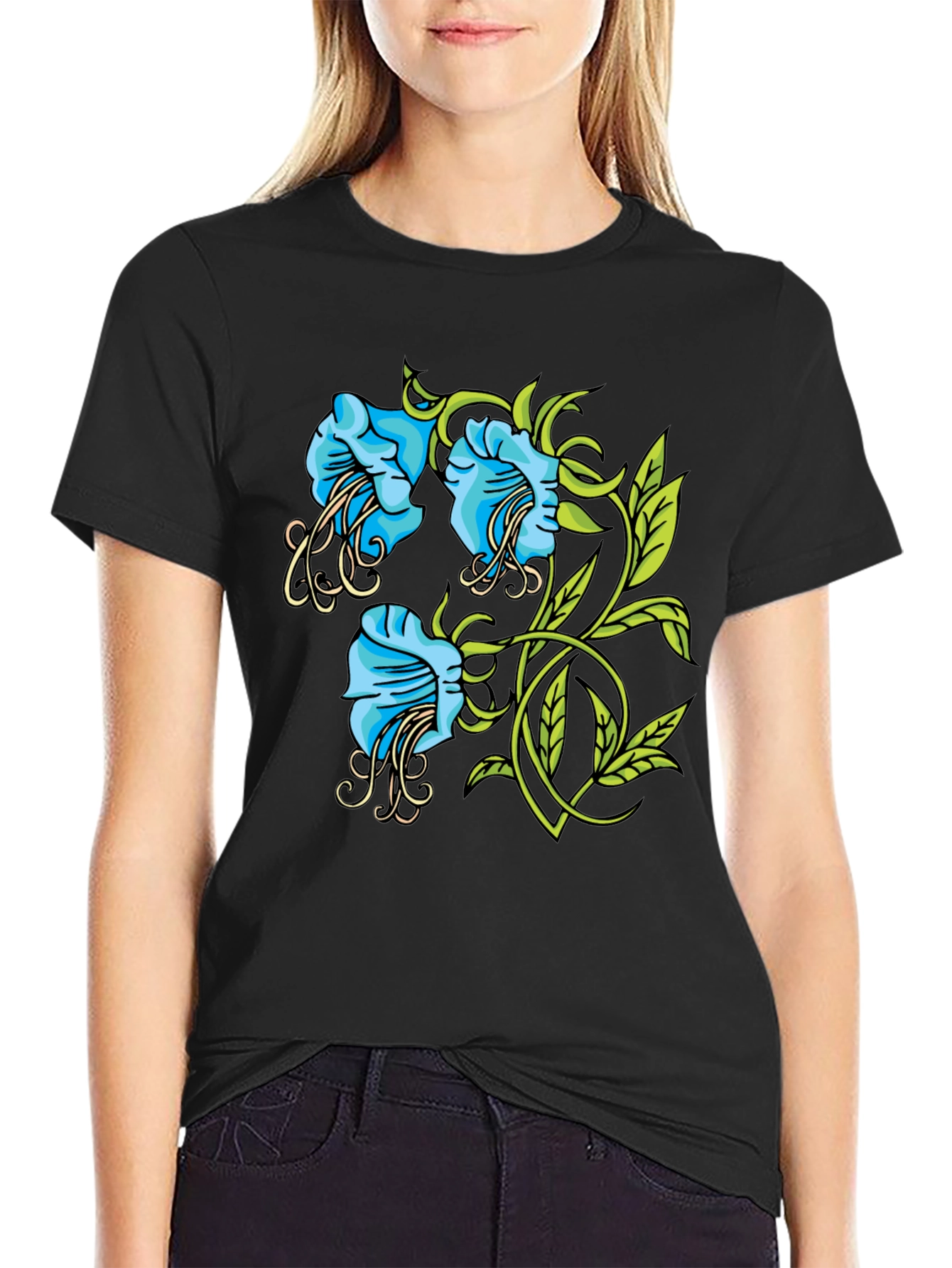 Floral Graphic T-Shirt - Unique Botanical Design