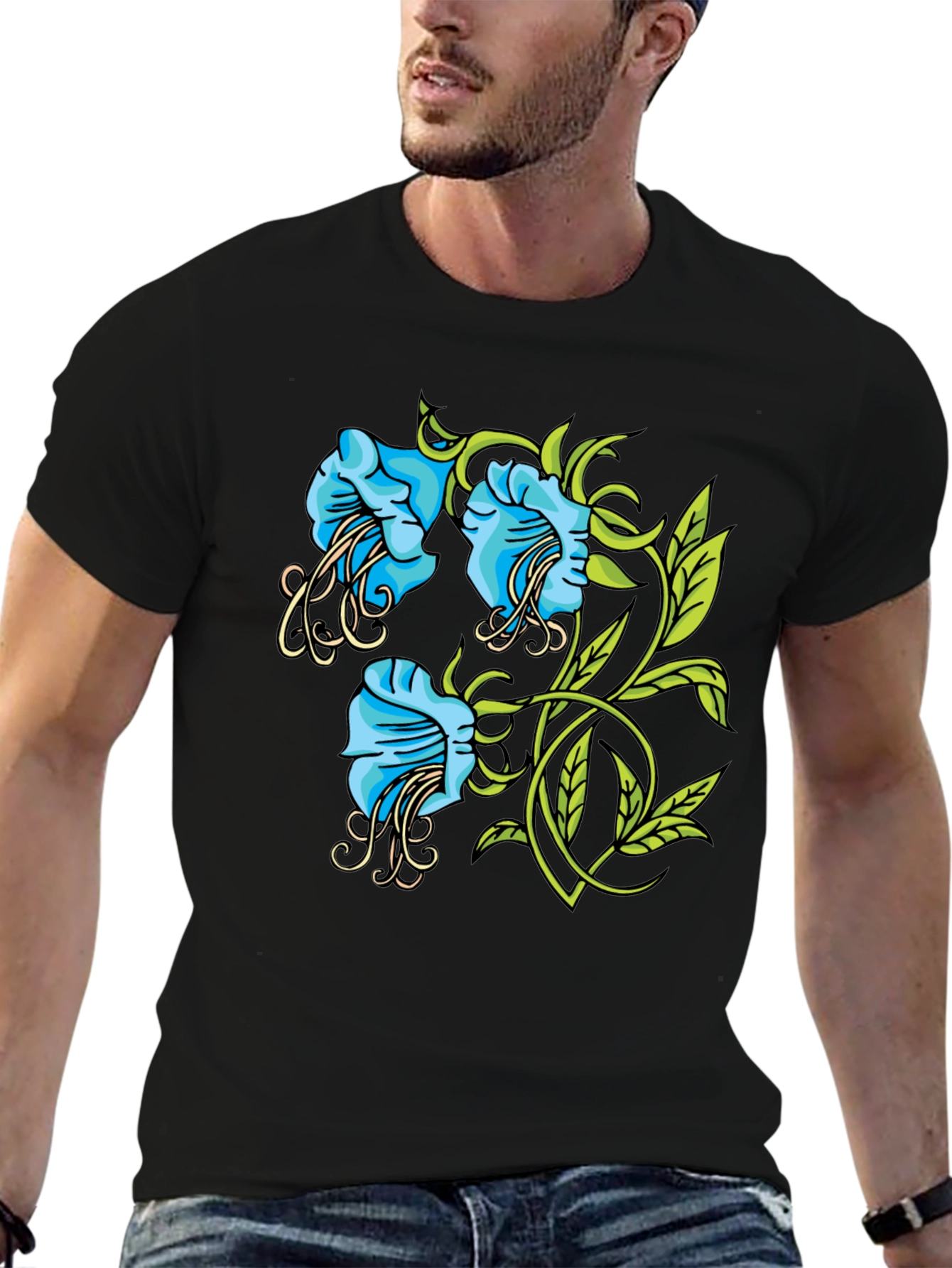 Floral Graphic T-Shirt - Unique Botanical Design