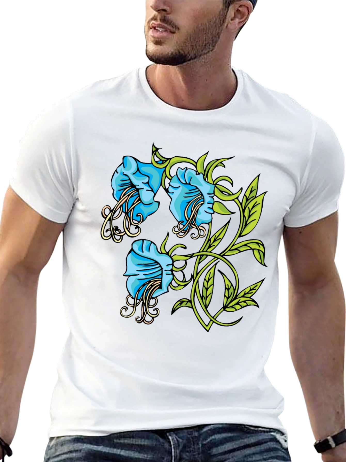 Floral Graphic T-Shirt - Unique Botanical Design
