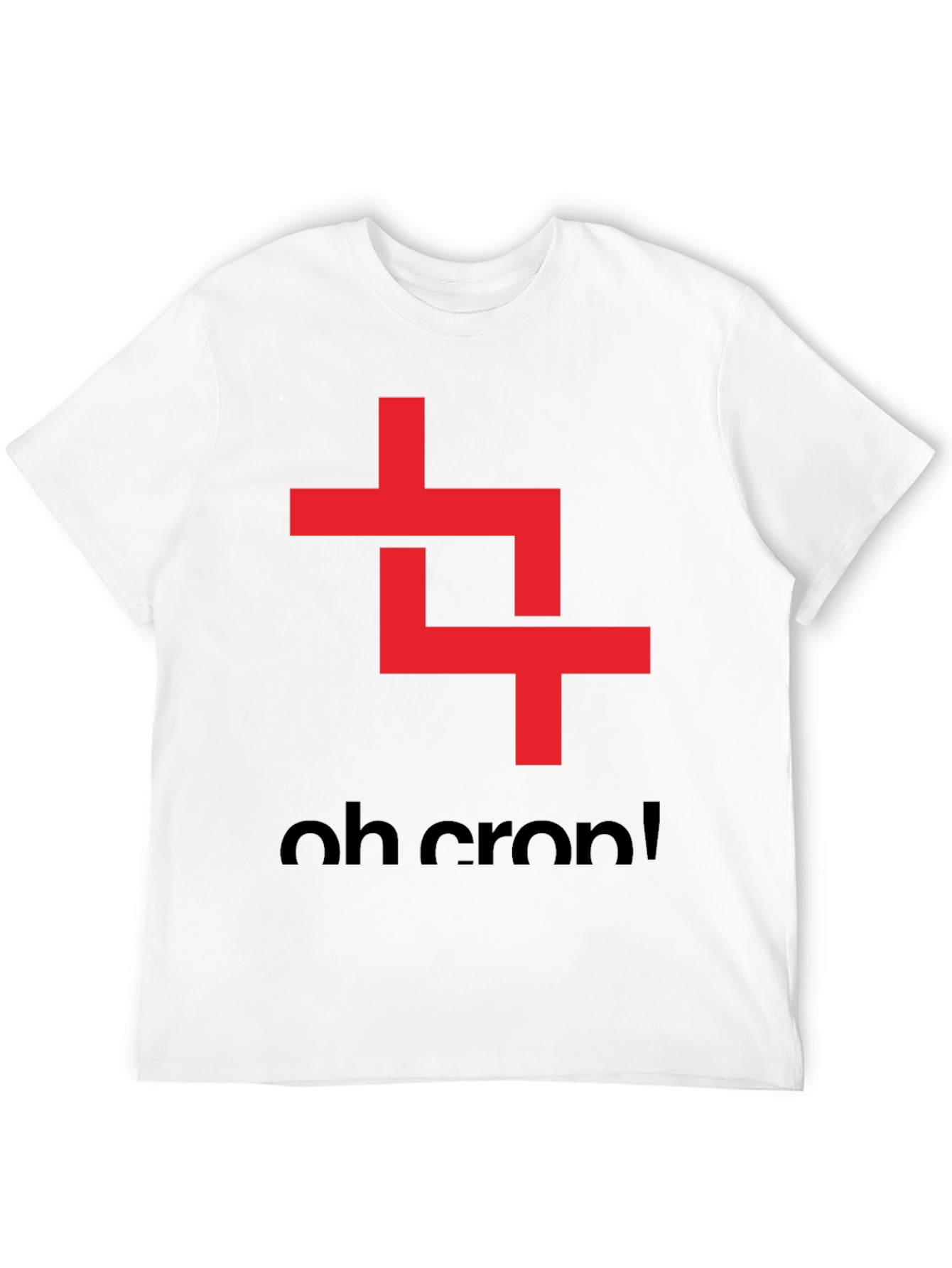 Oh Crop! Graphic Tee - Black Cotton T-Shirt