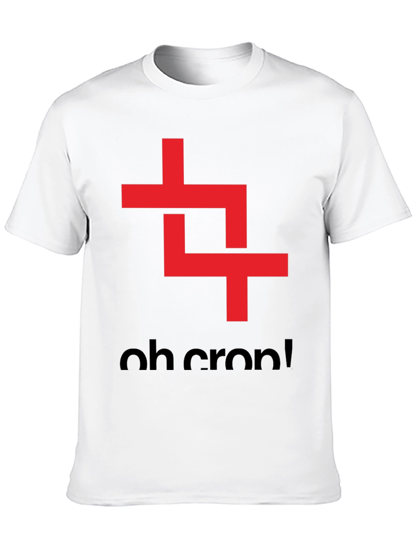 Oh Crop! Graphic Tee - Black Cotton T-Shirt