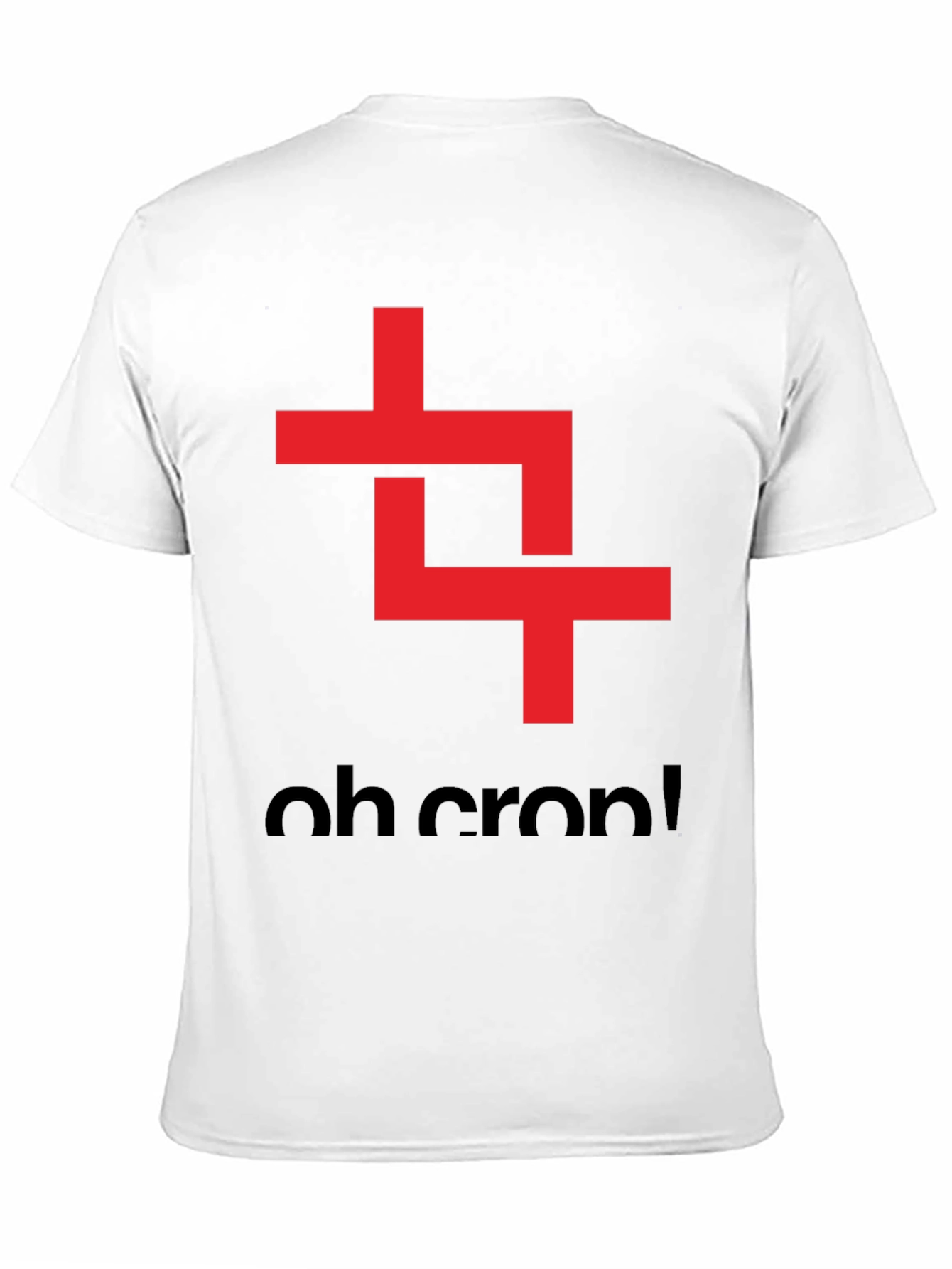 Oh Crop! Graphic Tee - Black Cotton T-Shirt