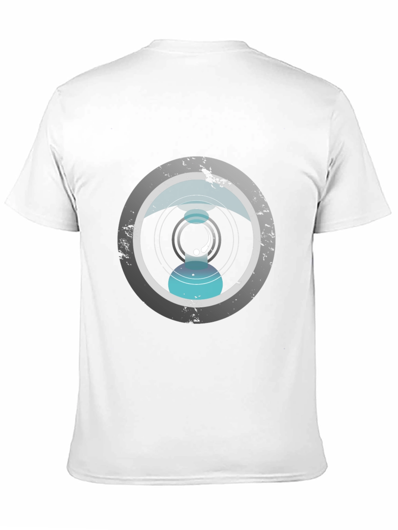 Modern Graphic Tee - Abstract Circle Design Black T-Shirt