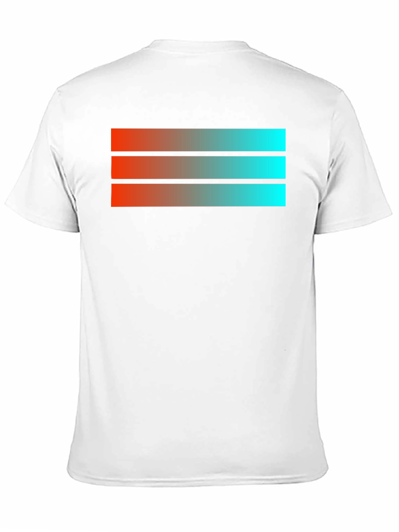 Gradient Stripe Graphic Black T-Shirt