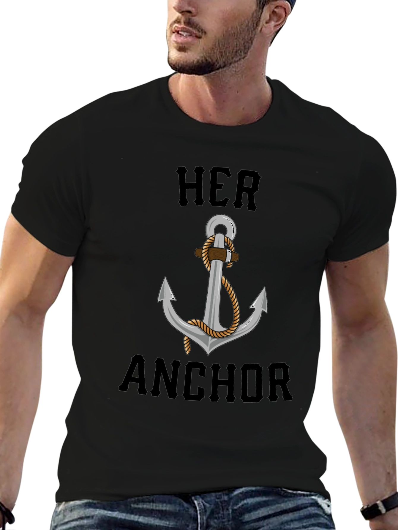 Her Anchor Graphic T-Shirt - Nautical Style