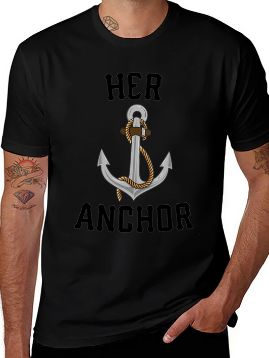 Her Anchor Graphic T-Shirt - Nautical Style