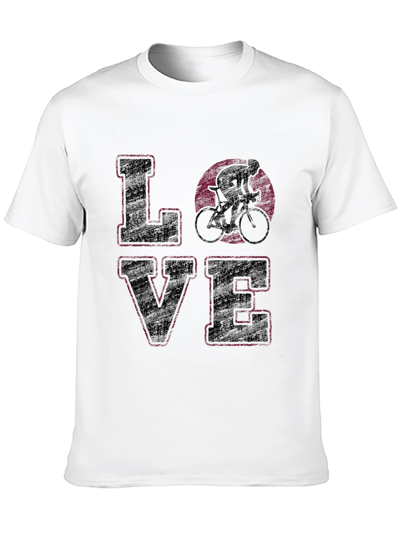 Cycling Love Graphic Tee - Black Cotton Shirt