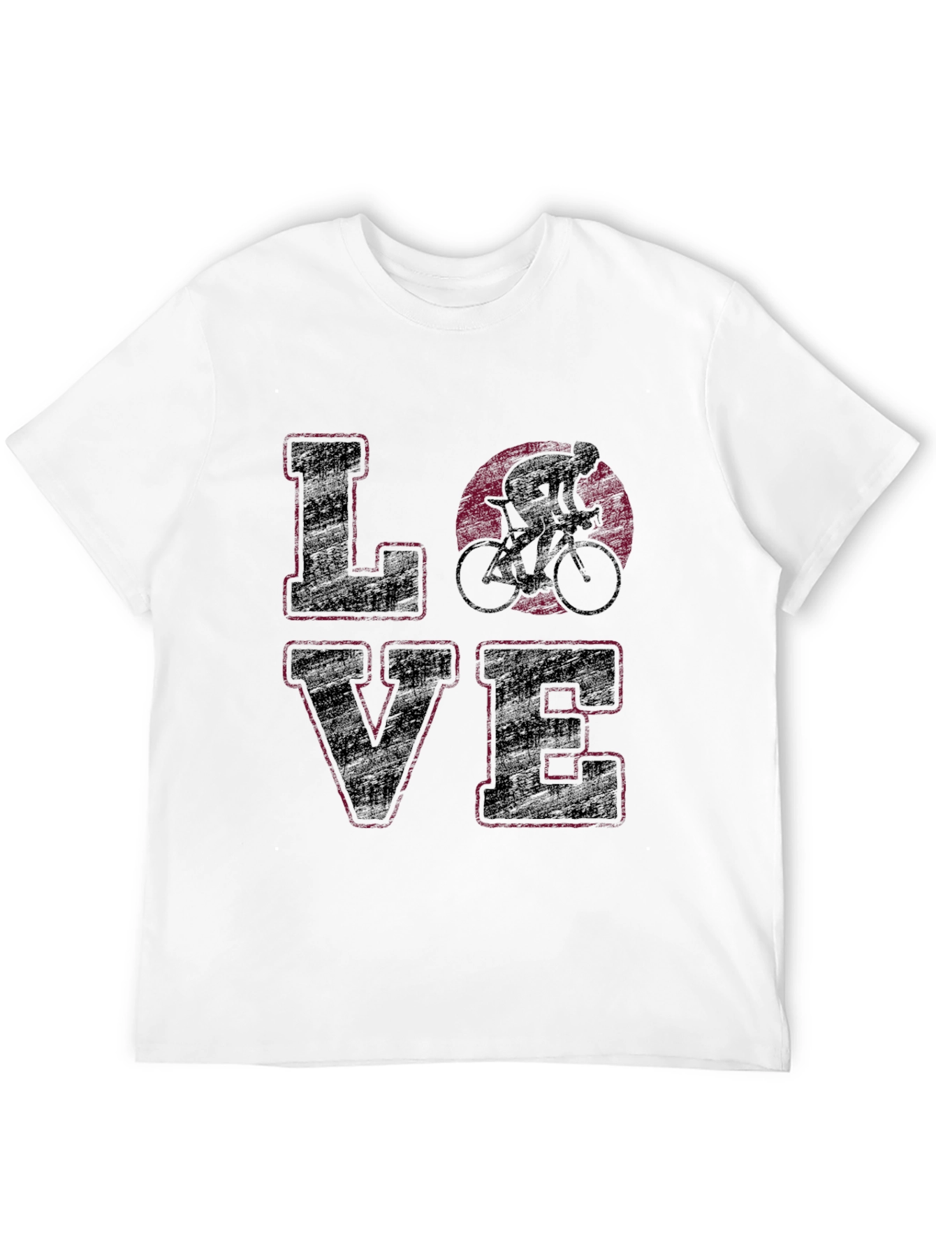 Cycling Love Graphic Tee - Black Cotton Shirt