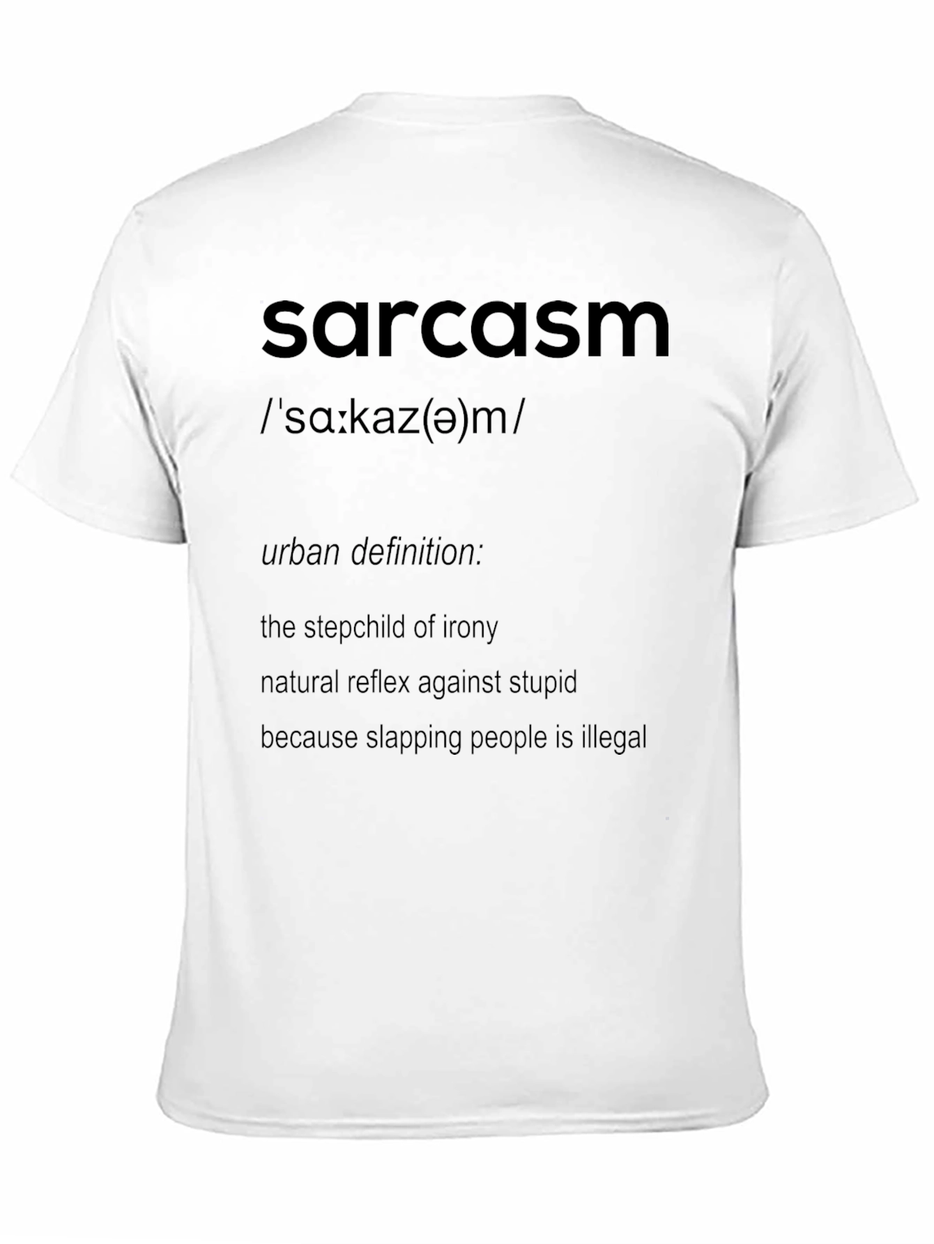 Sarcasm Definition Black T-Shirt - Humorous & Witty