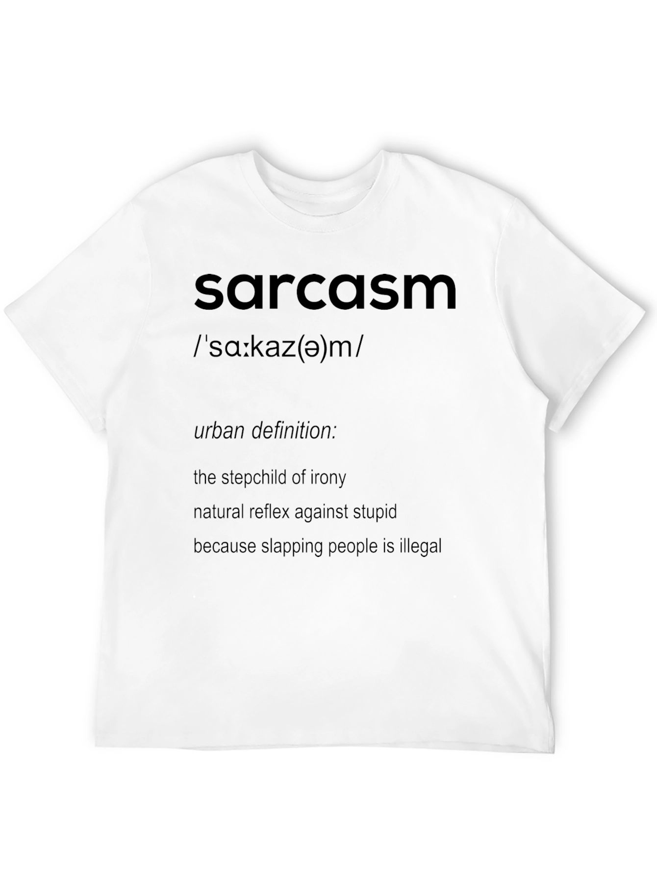 Sarcasm Definition Black T-Shirt - Humorous & Witty