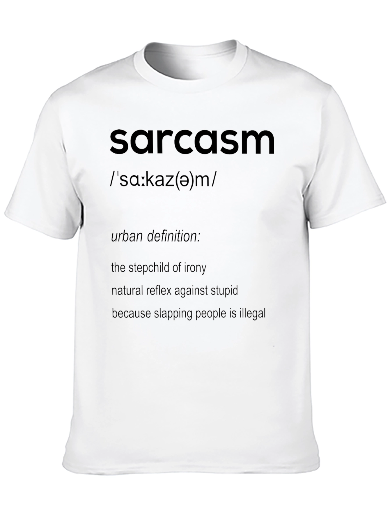 Sarcasm Definition Black T-Shirt - Humorous & Witty