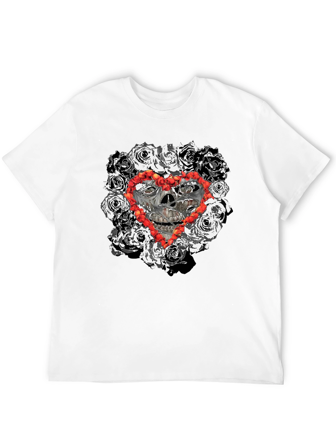 Skull & Roses Heart T-Shirt