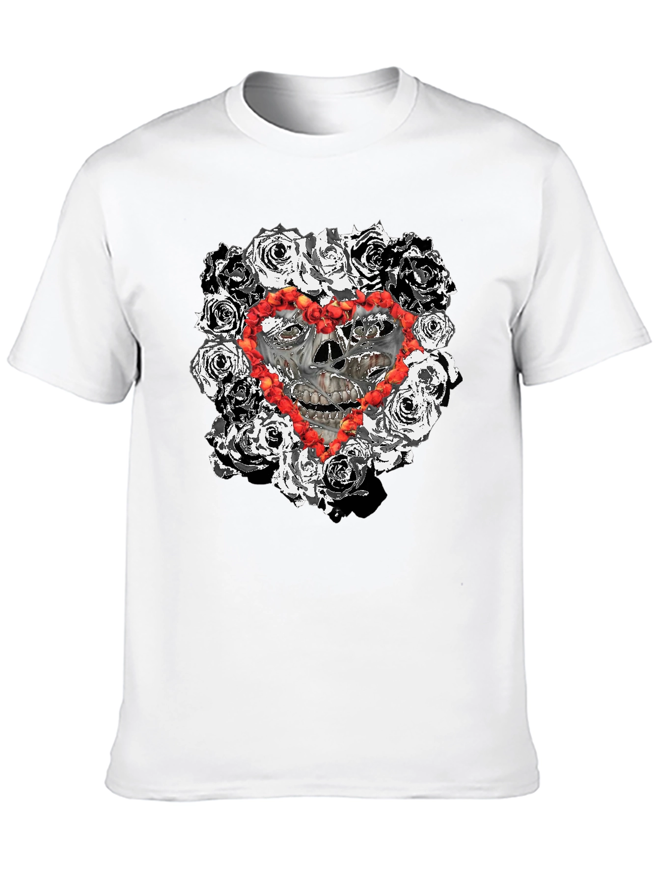 Skull & Roses Heart T-Shirt