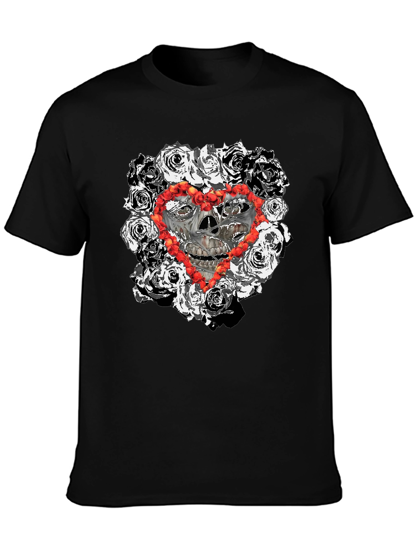 Skull & Roses Heart T-Shirt