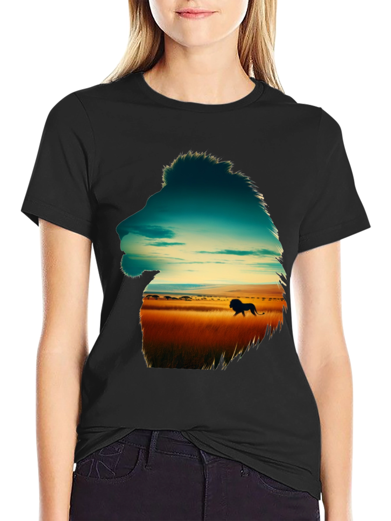 Lion Silhouette Savannah T-Shirt