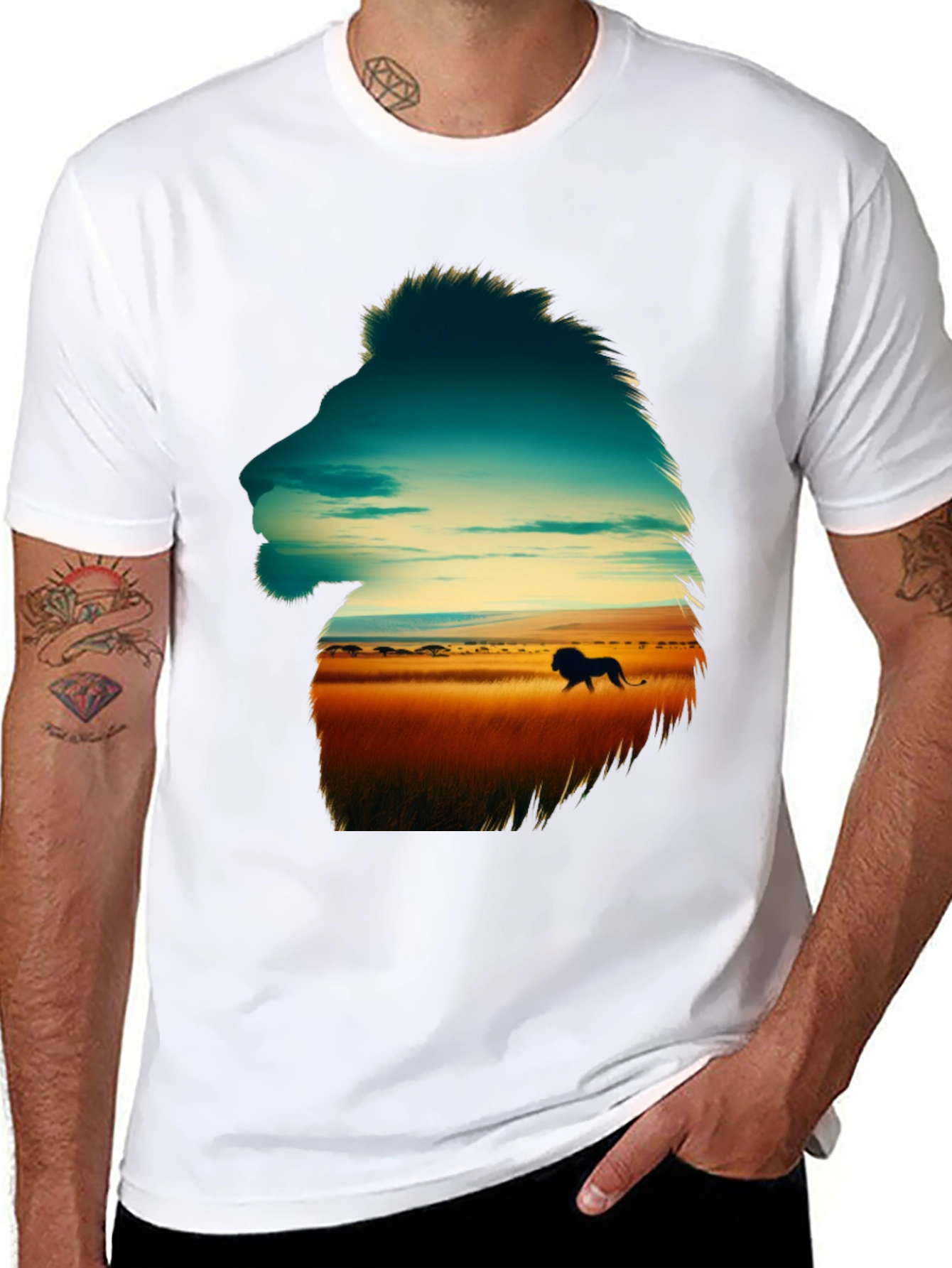 Lion Silhouette Savannah T-Shirt
