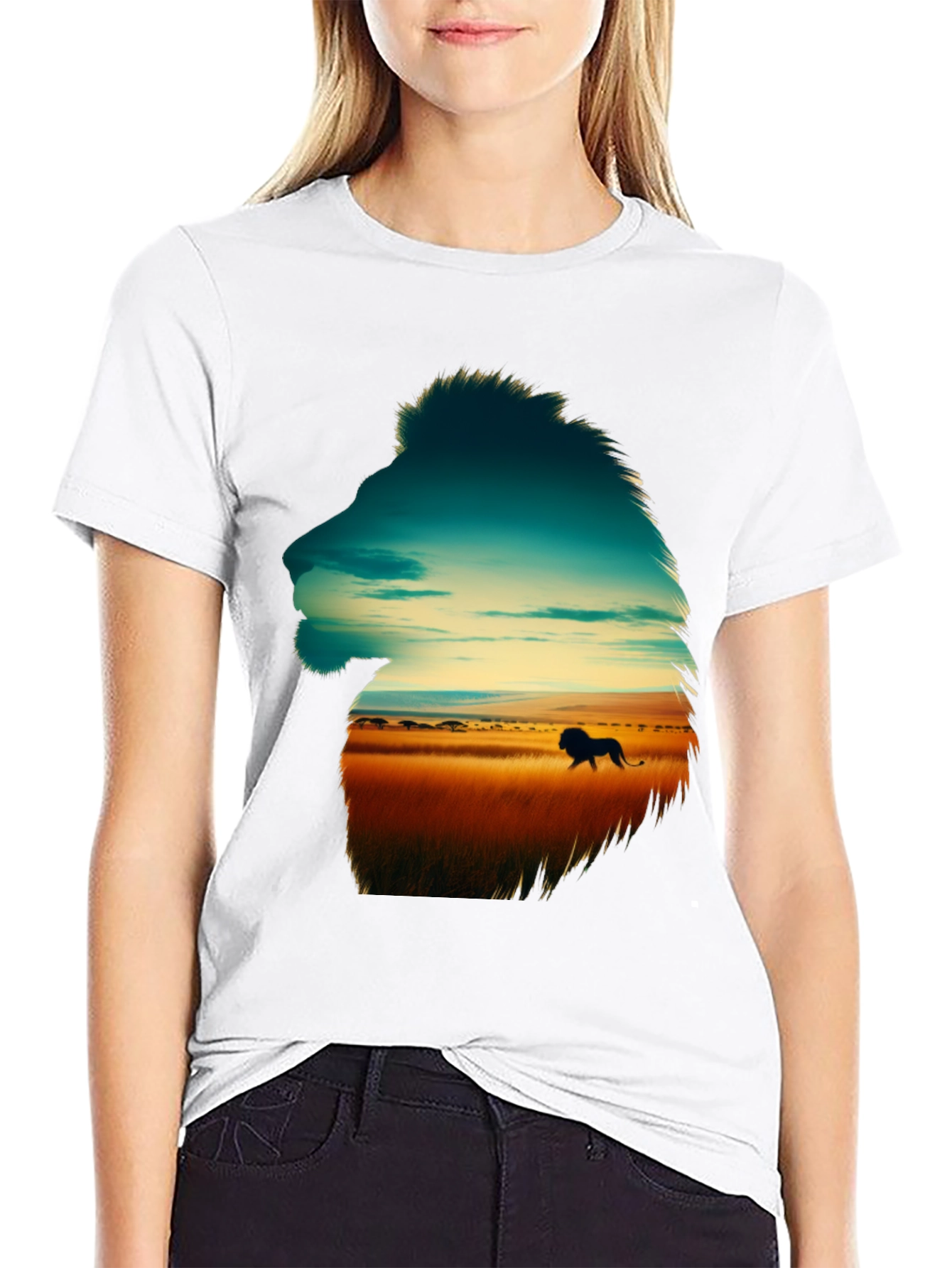 Lion Silhouette Savannah T-Shirt