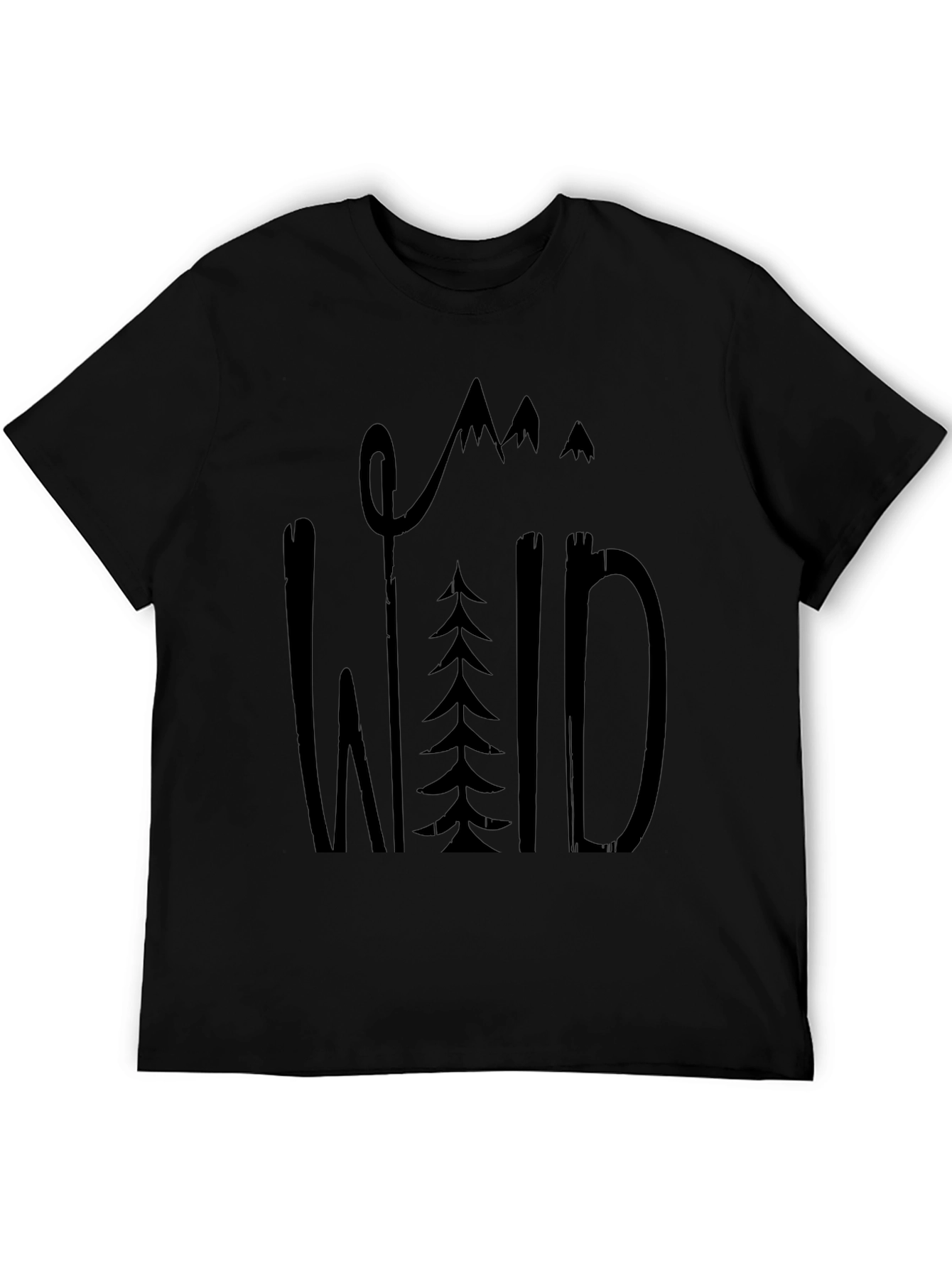 Wild Graphic Tee - Black Cotton Blend
