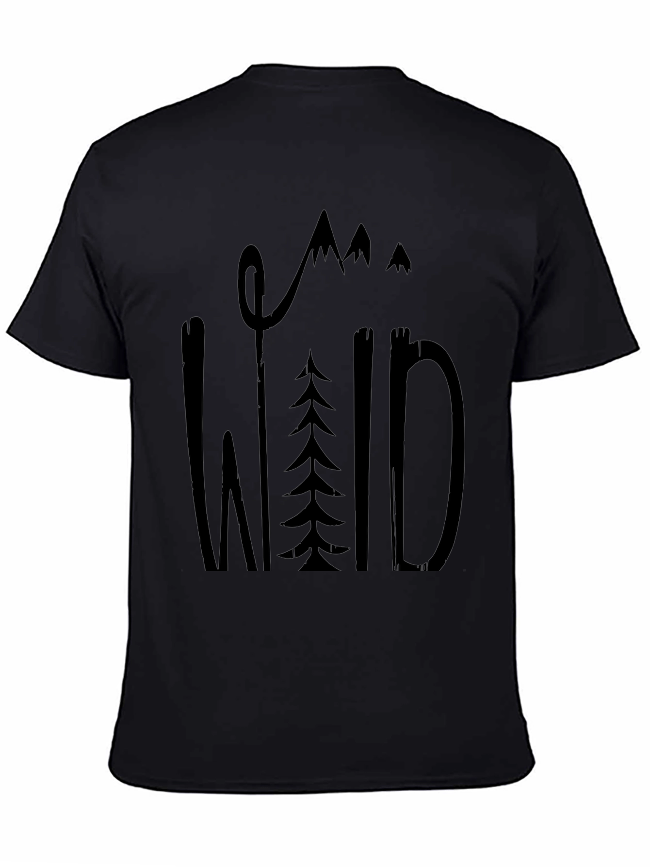 Wild Graphic Tee - Black Cotton Blend