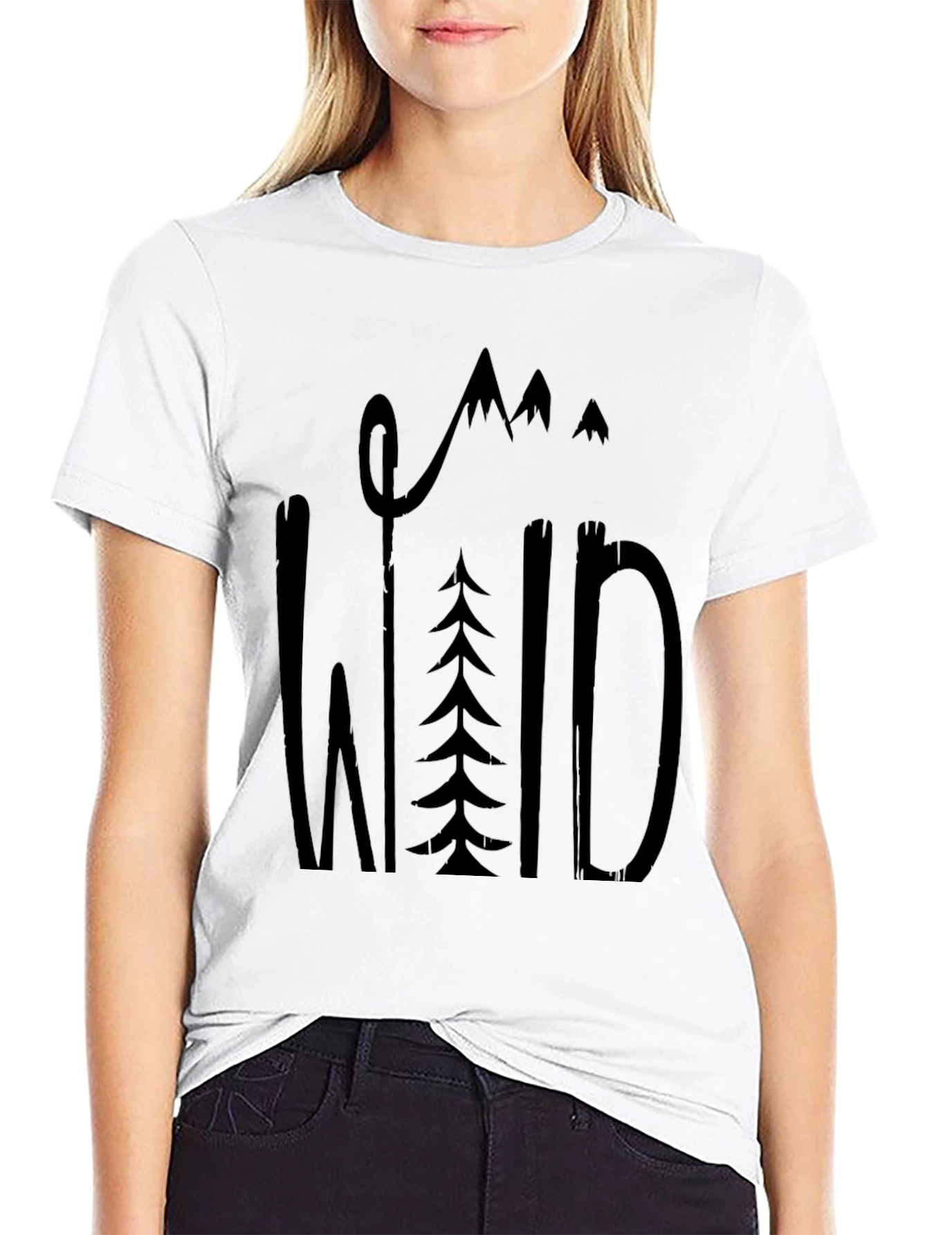 Wild Graphic Tee - Black Cotton Blend