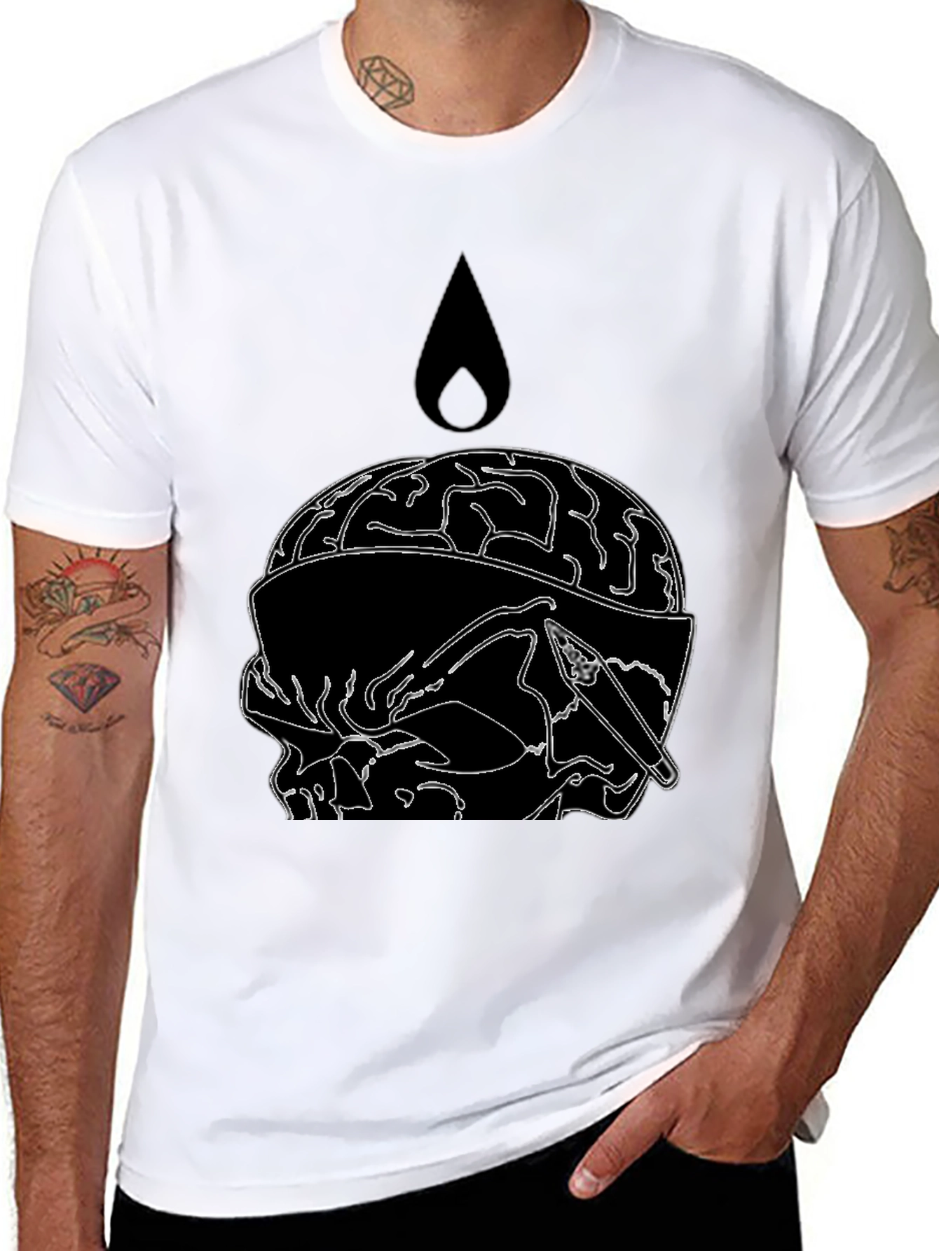 Brain Drip Tee - Edgy Graphic T-Shirt