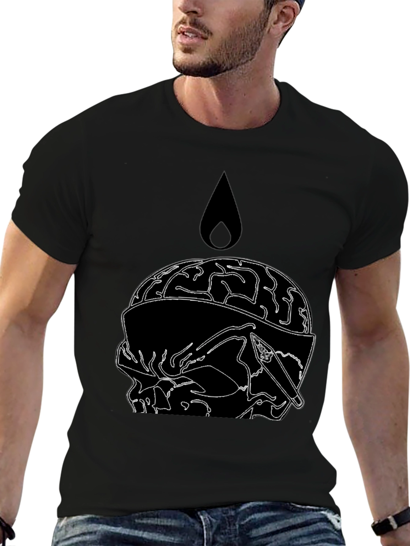 Brain Drip Tee - Edgy Graphic T-Shirt