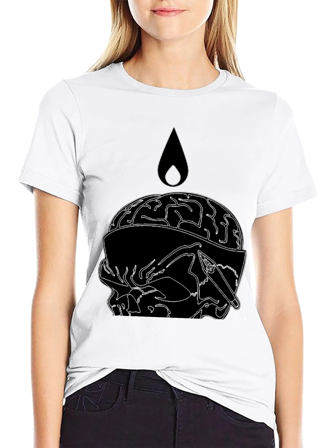 Brain Drip Tee - Edgy Graphic T-Shirt
