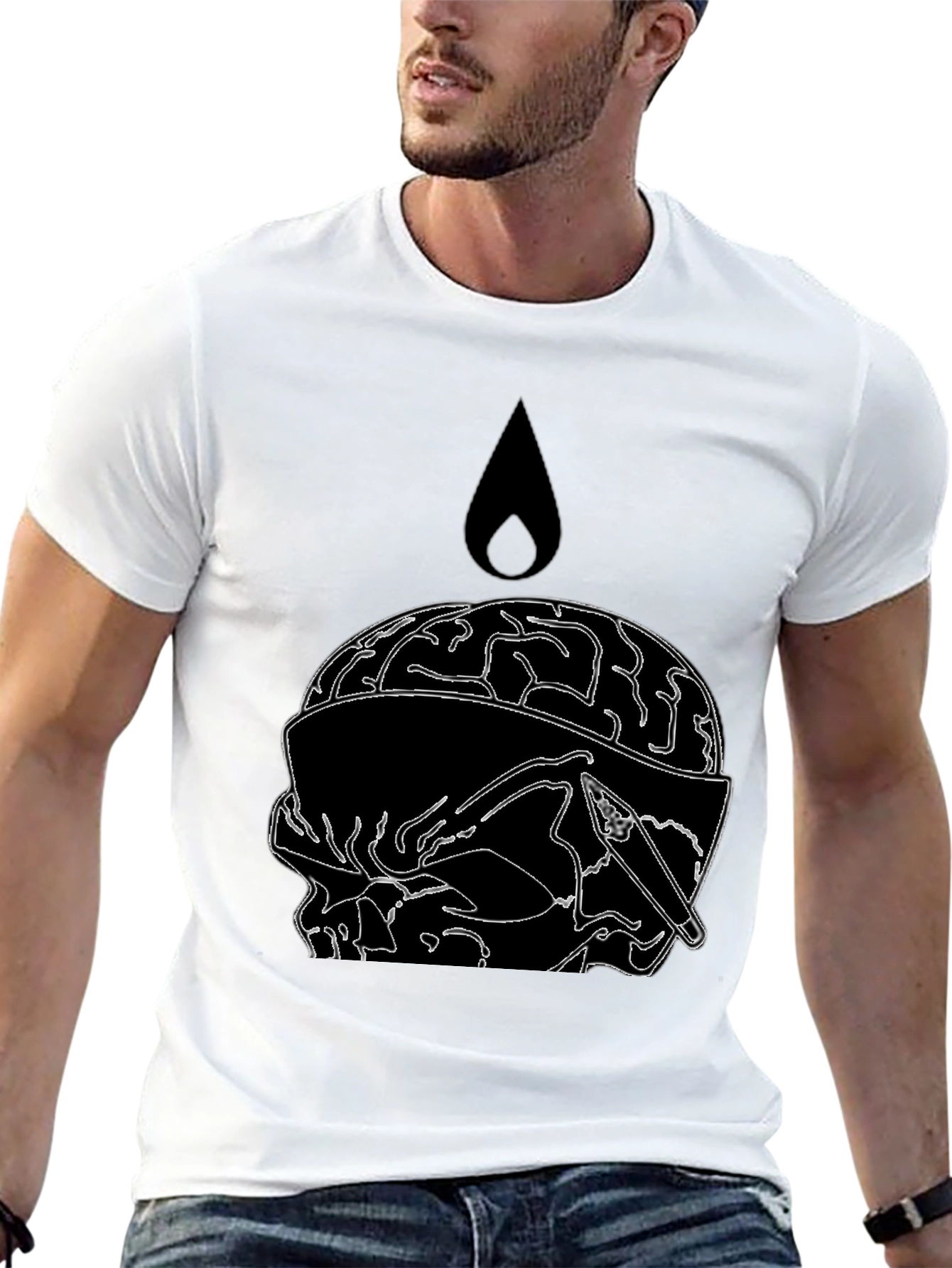 Brain Drip Tee - Edgy Graphic T-Shirt