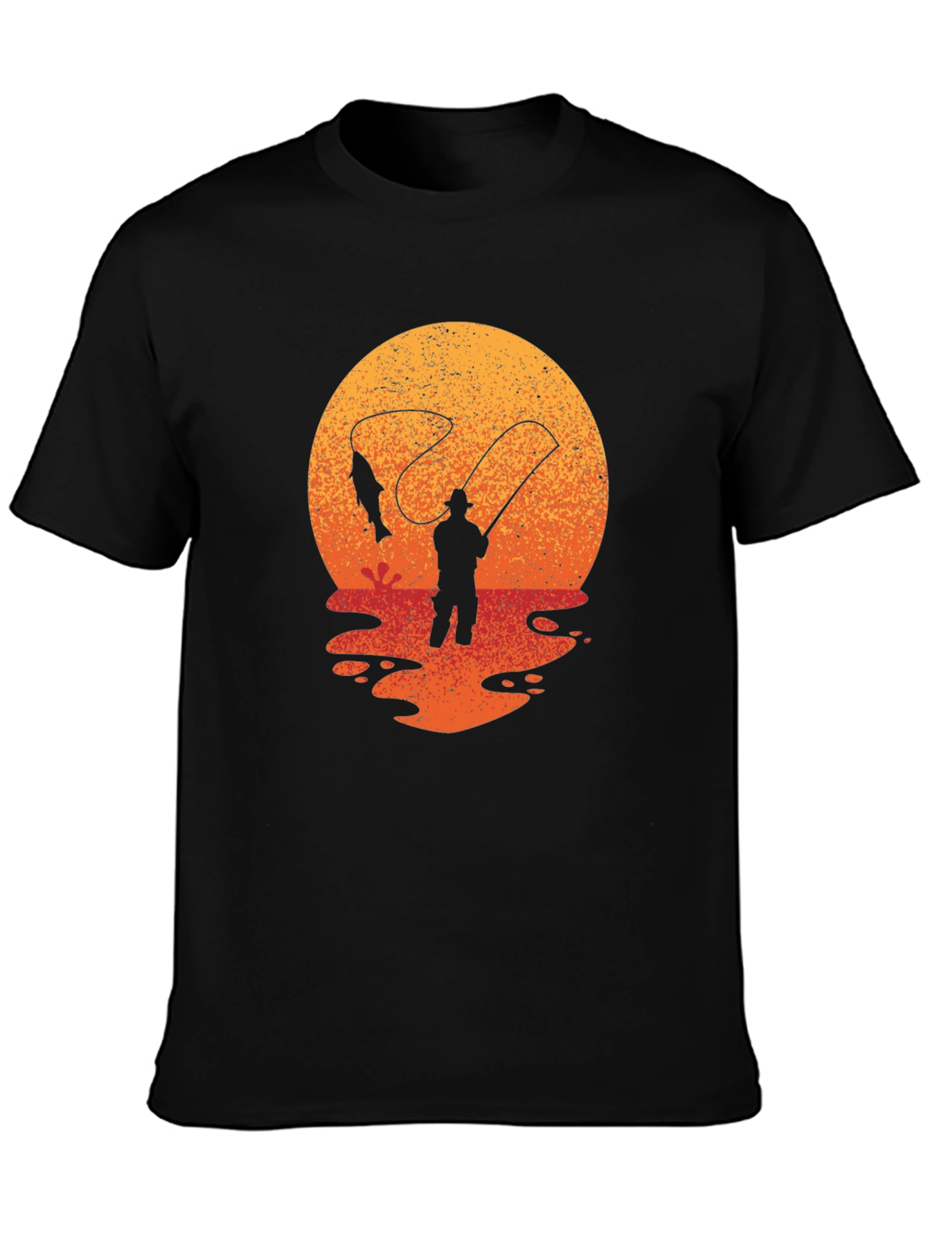 Fisherman Sunset Graphic Tee