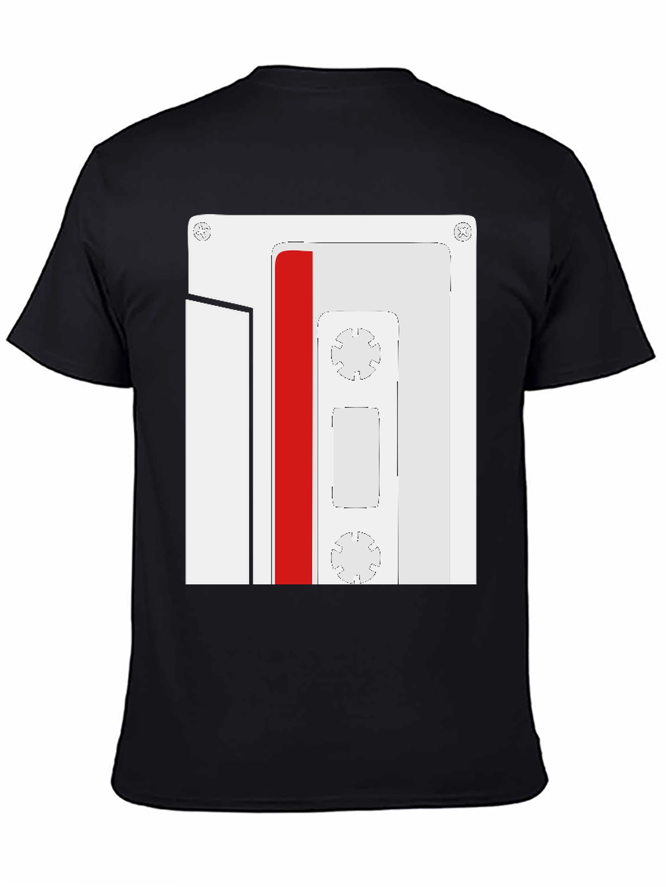 Retro Cassette Tape Graphic Tee - Black