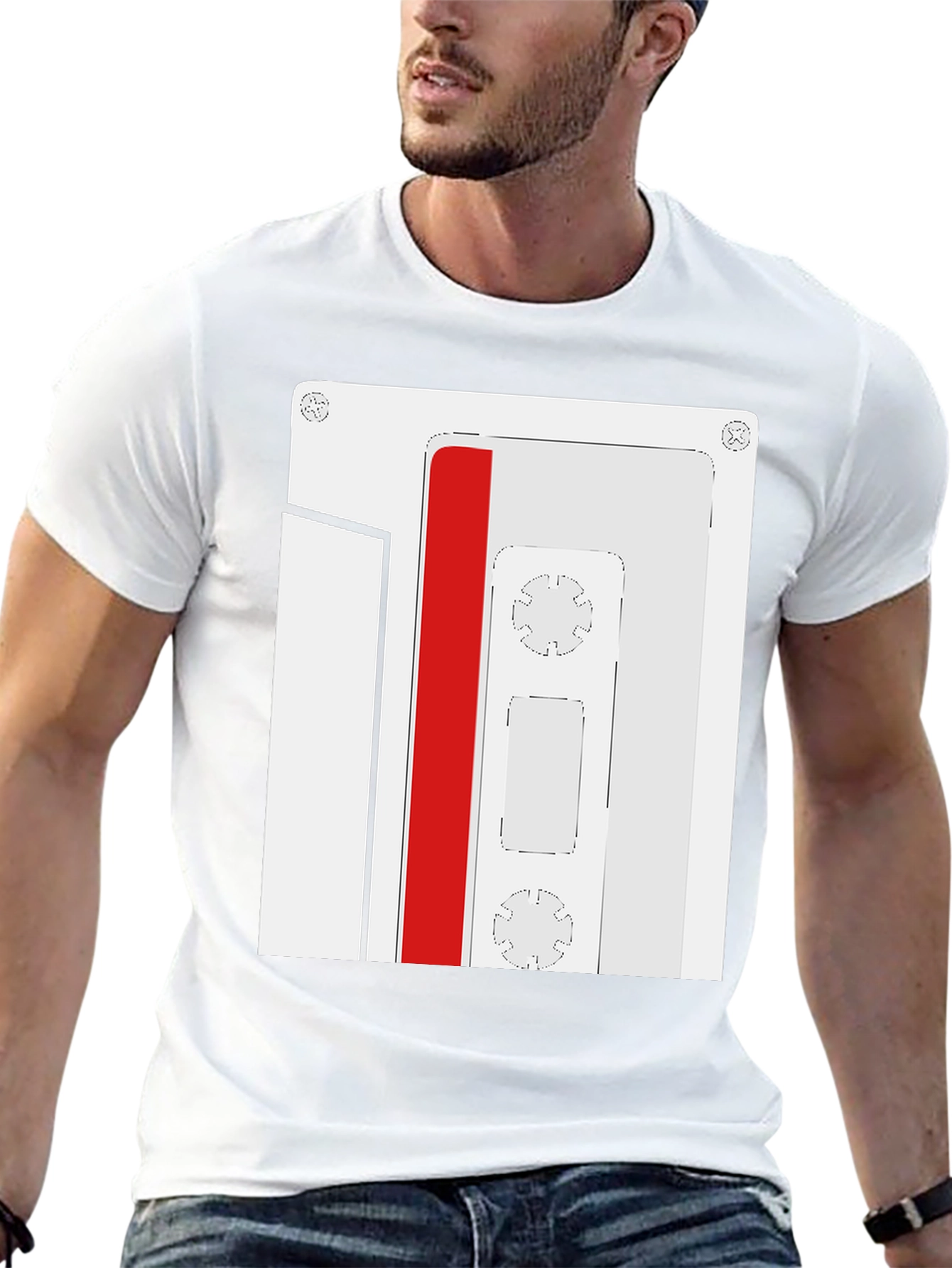 Retro Cassette Tape Graphic Tee - Black