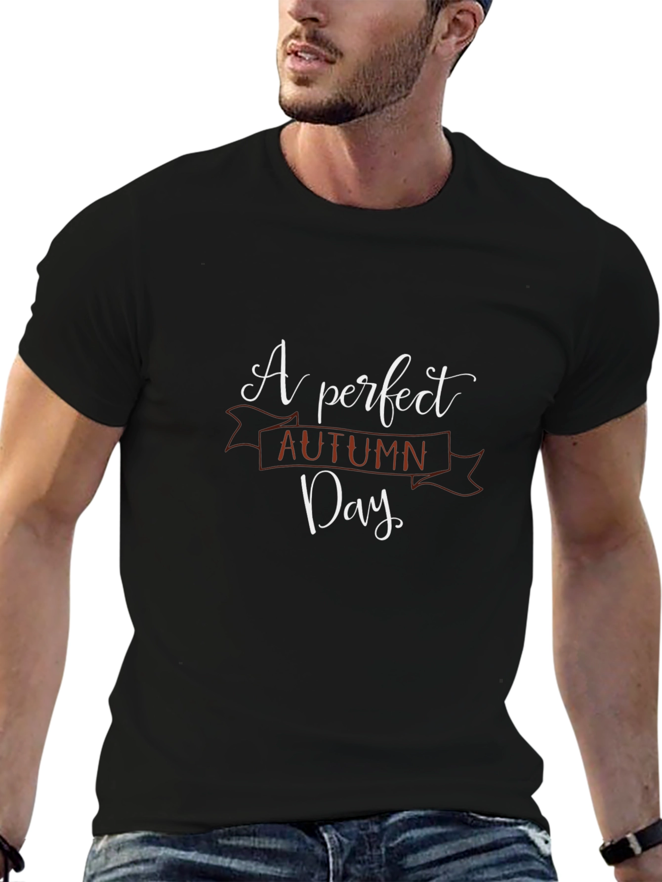 Autumn Day Graphic Tee - Black T-Shirt