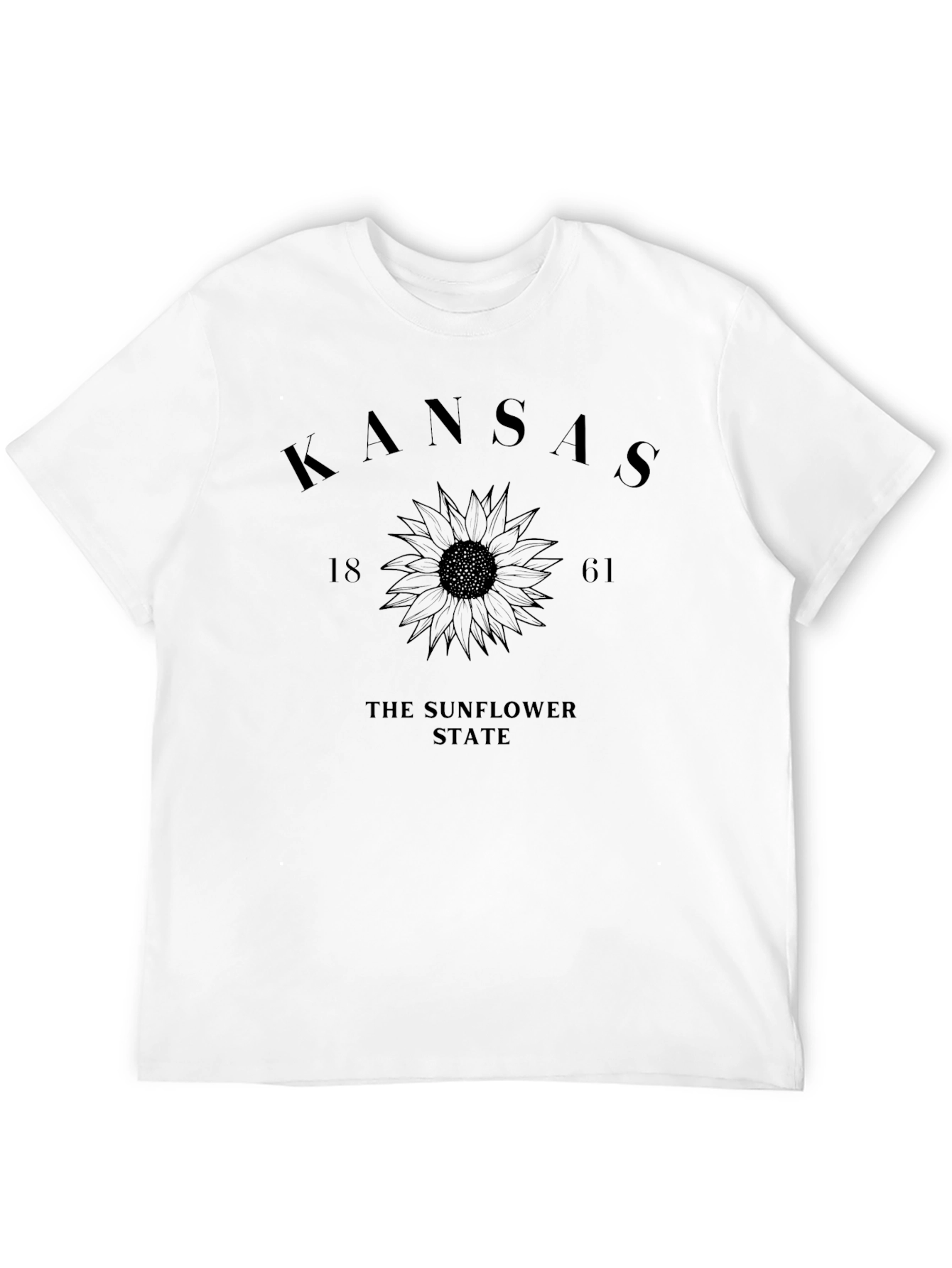 Kansas Sunflower State Graphic Tee - Black