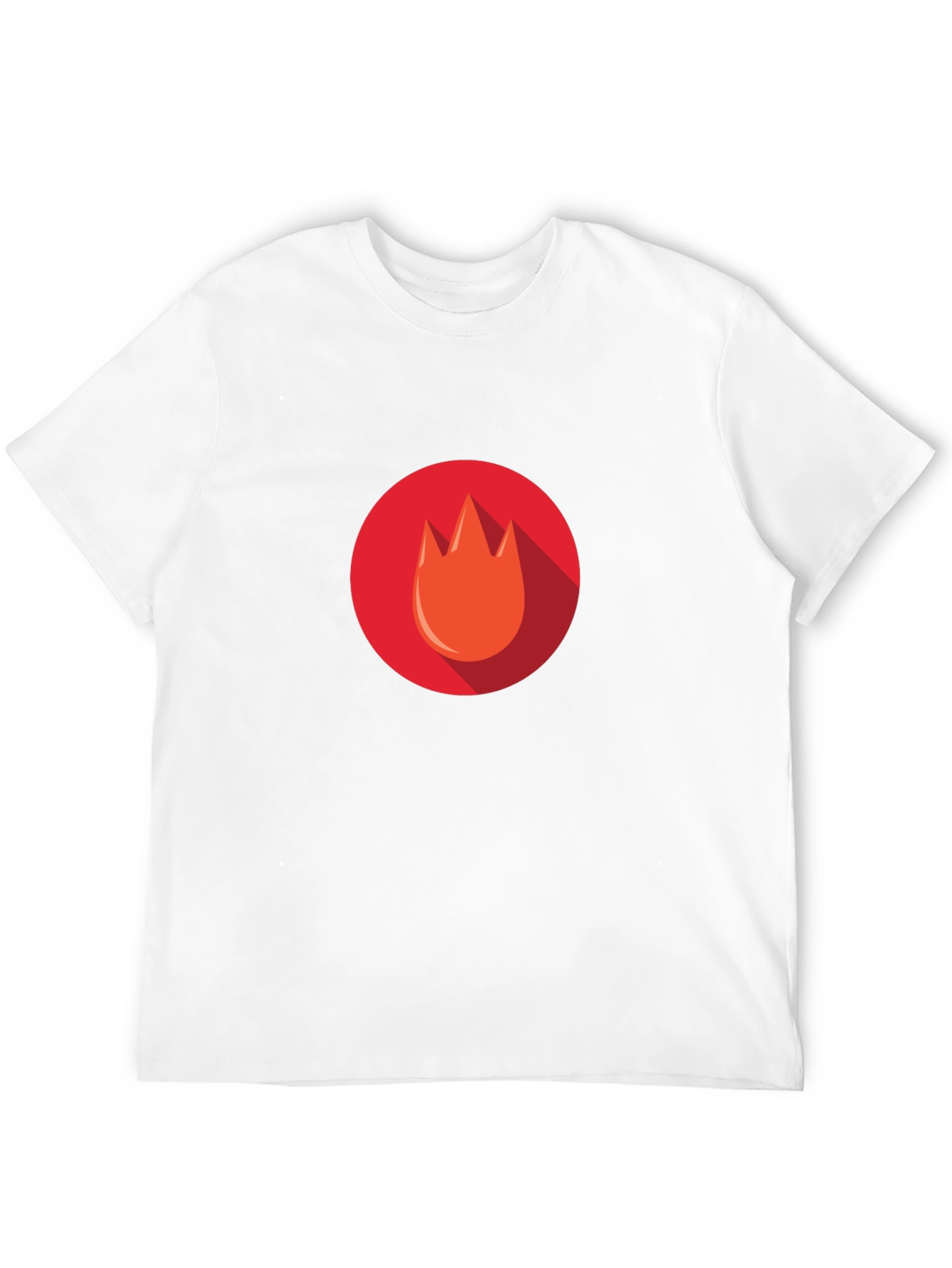 Flame Icon Tee - Modern Graphic Print T-Shirt