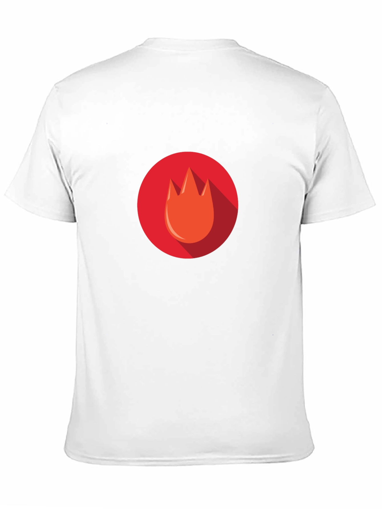 Flame Icon Tee - Modern Graphic Print T-Shirt