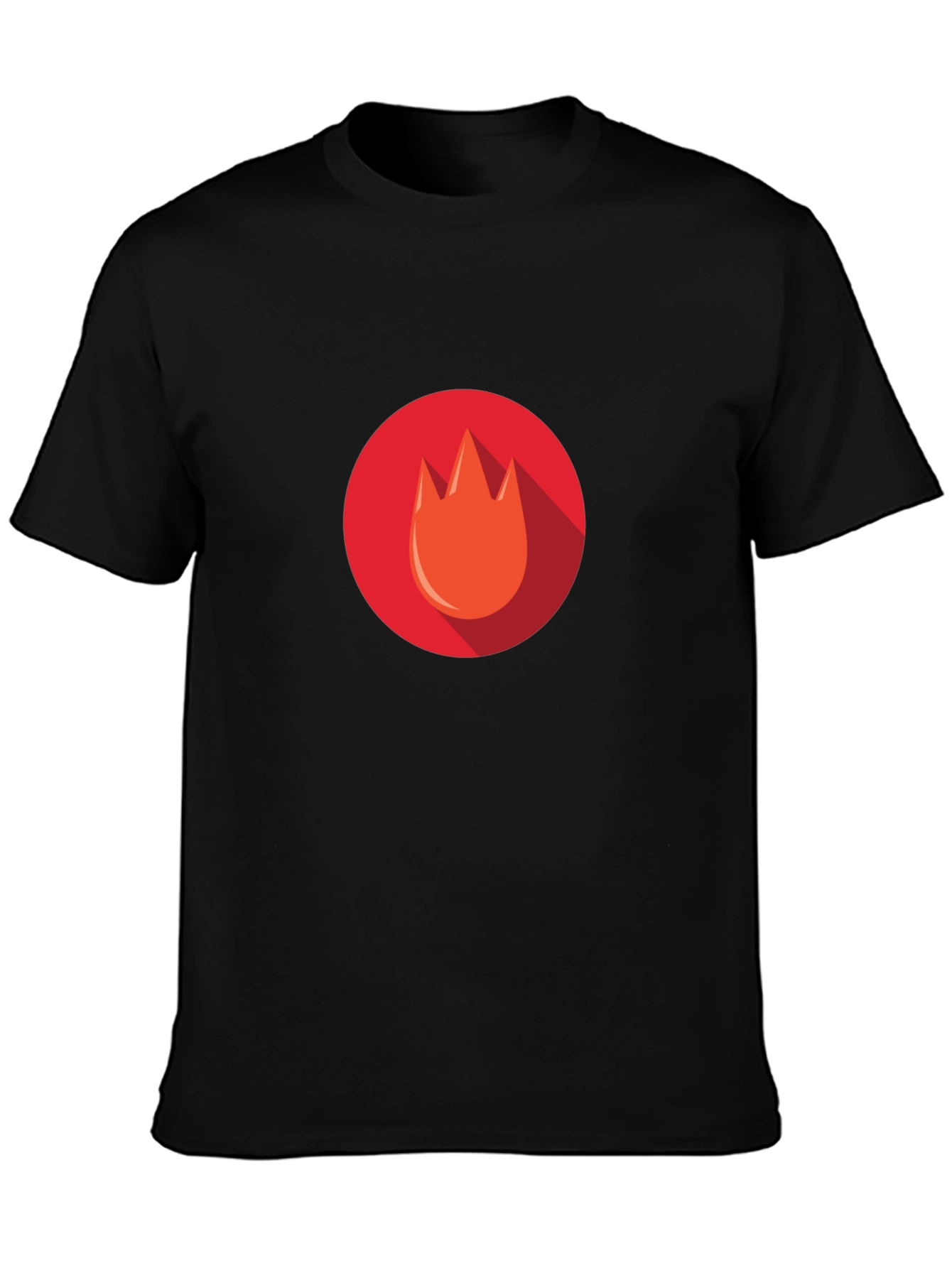 Flame Icon Tee - Modern Graphic Print T-Shirt