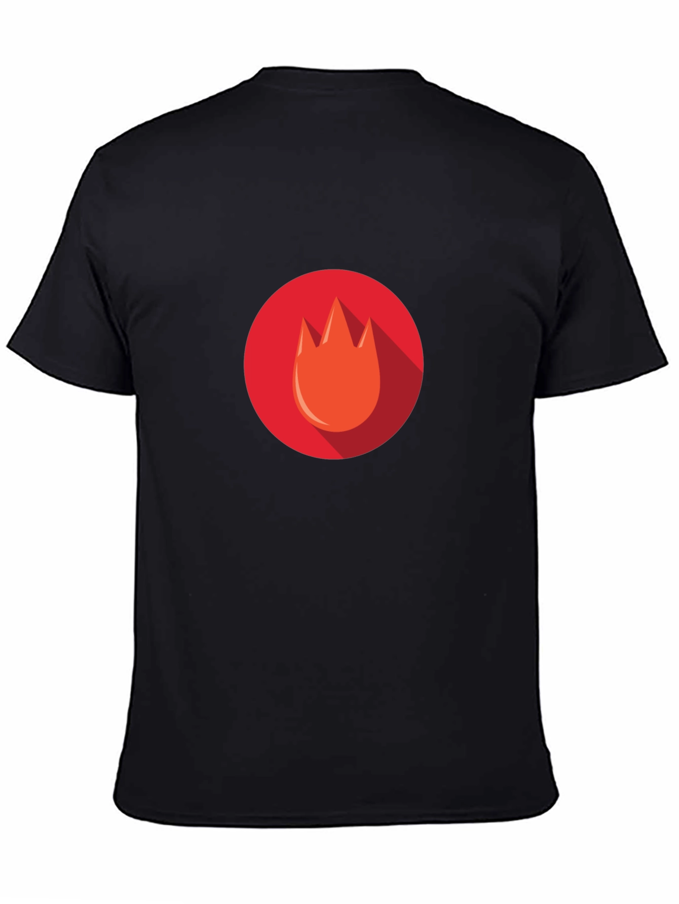 Flame Icon Tee - Modern Graphic Print T-Shirt